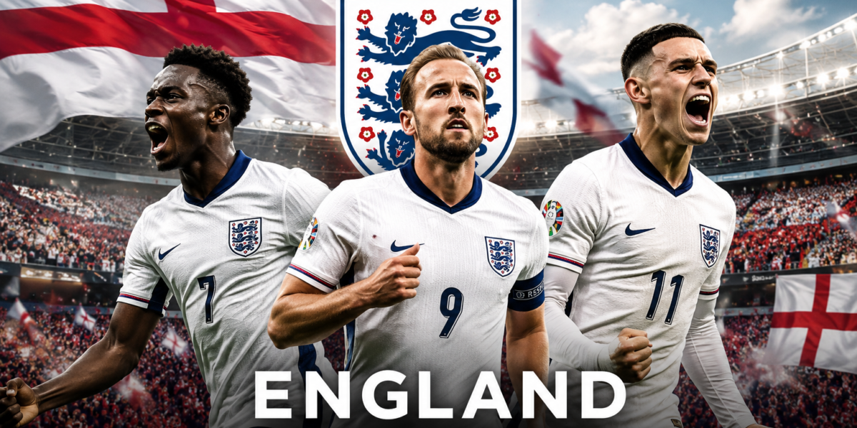 England football team and Three Lions players
