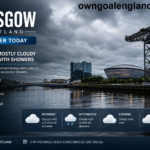 Glasgow weather today forecast with cloudy skies