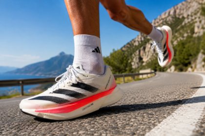 Adidas Adios Pro 3 running shoes designed for marathon racing