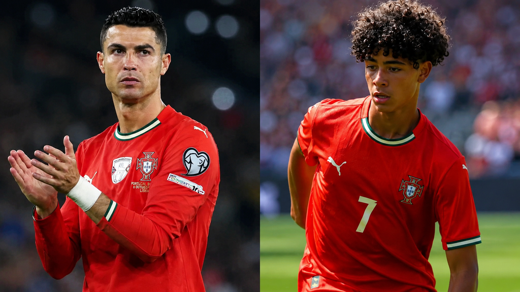 Cristiano Ronaldo Jr during his youth football journey