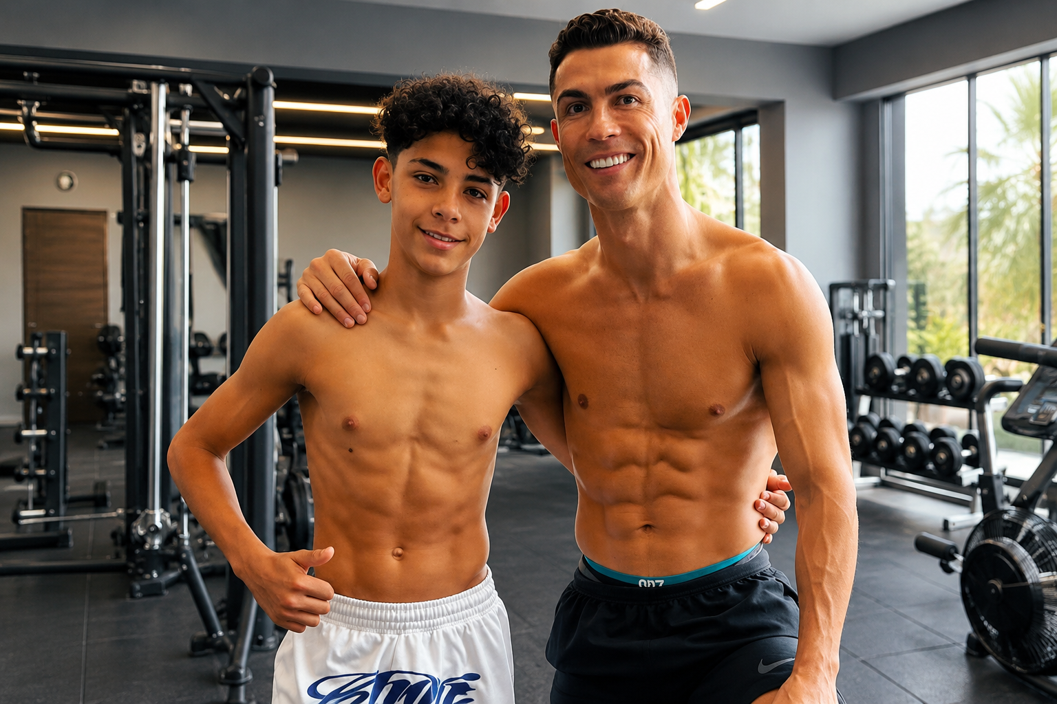 Cristiano Ronaldo Jr during his youth football journey
