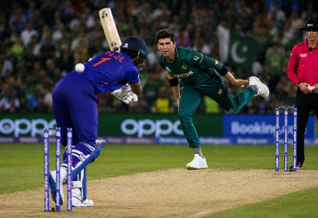 Pakistan cricket team celebrating their historic victory over India in the 2021 T20 World Cup