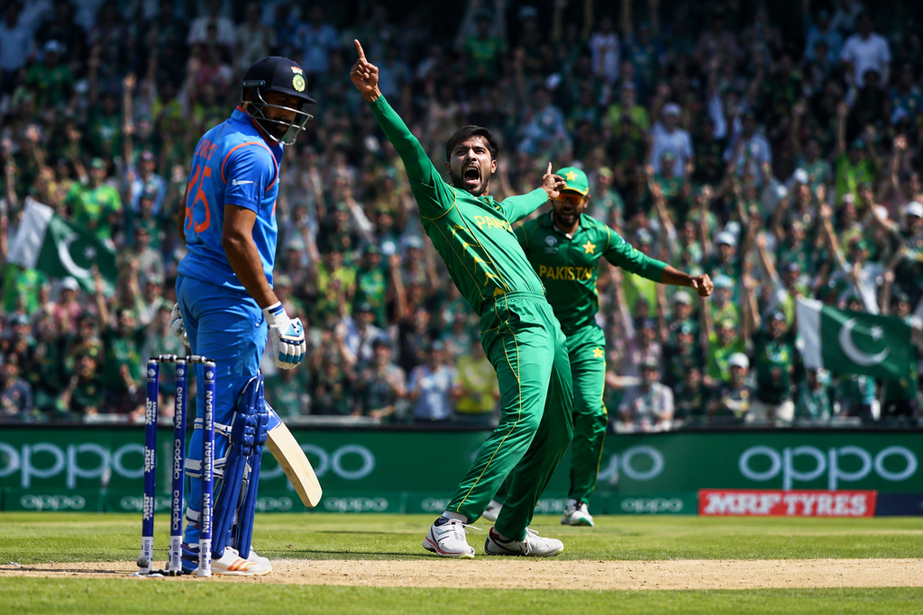 Pakistan players celebrating their Champions Trophy 2017 victory over India