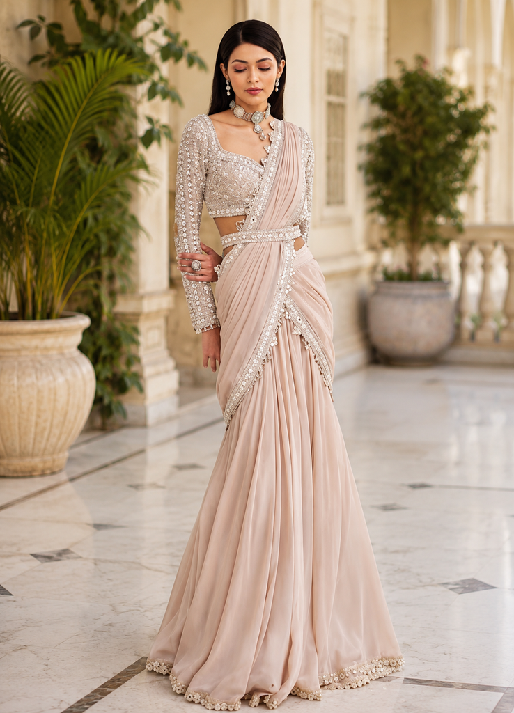 Elegant ready to wear saree for women at a wedding