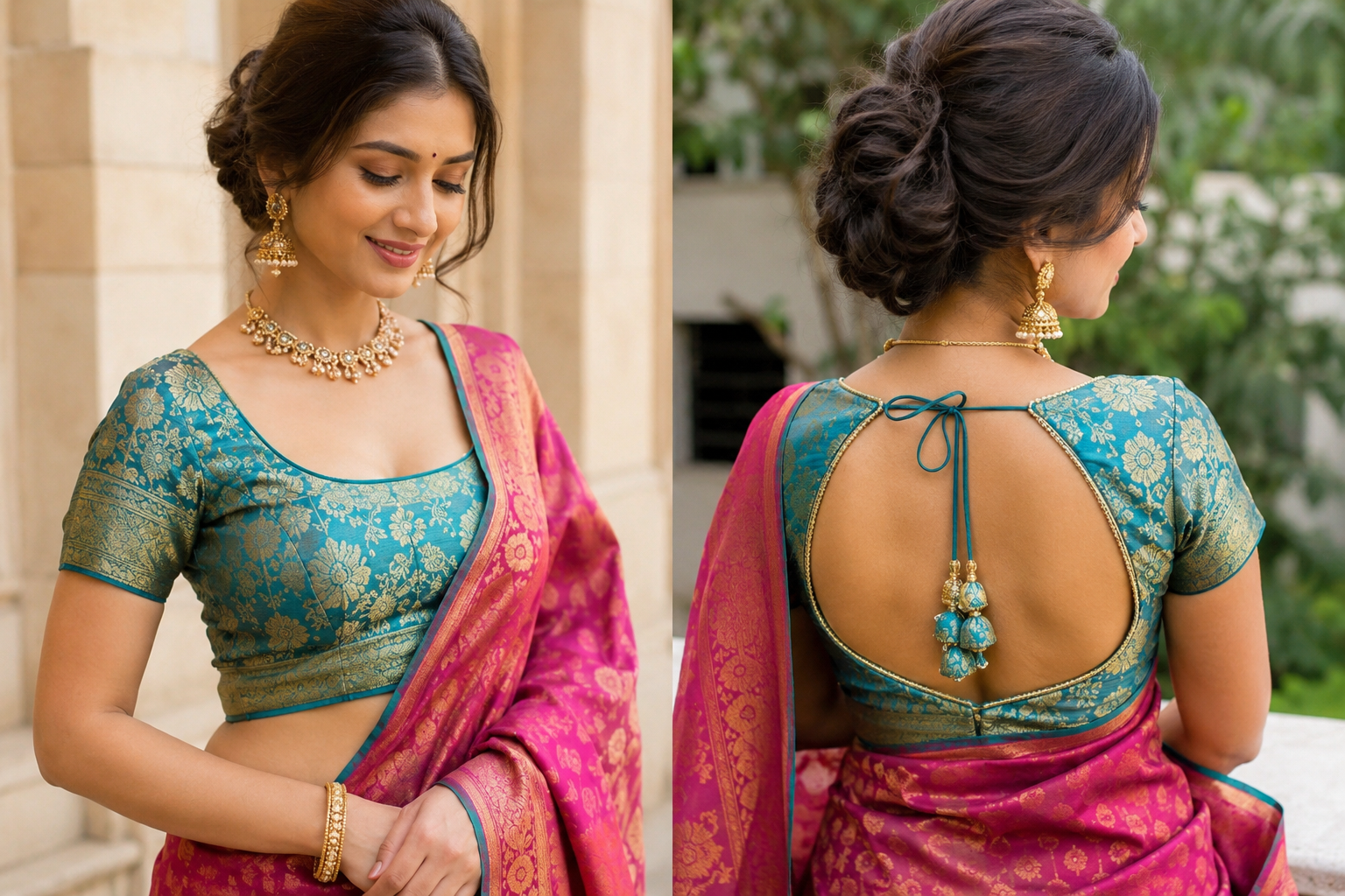 Silk Saree Blouse Designs