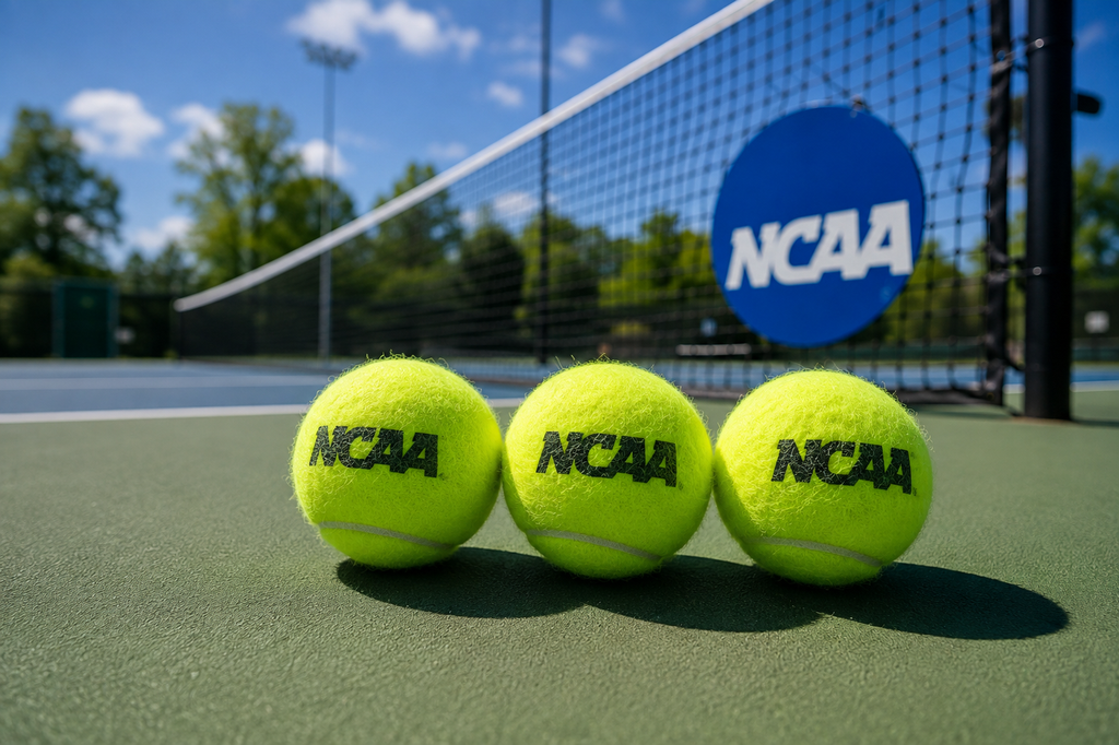Tennis ball on tennis court