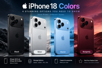 iPhone 18 colors Black Silver Glacier and Burgundy