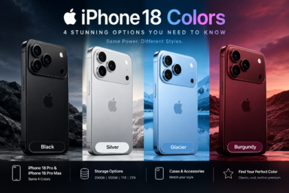 iPhone 18 colors Black Silver Glacier and Burgundy