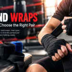 Boxer wearing hand wraps during boxing training