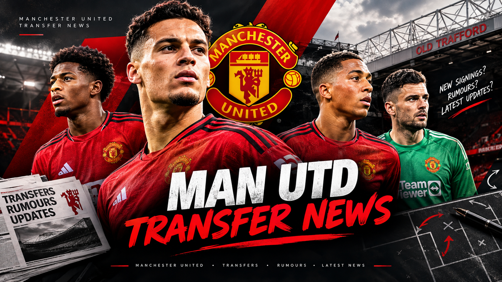 Man Utd transfer news featuring latest transfers and rumours