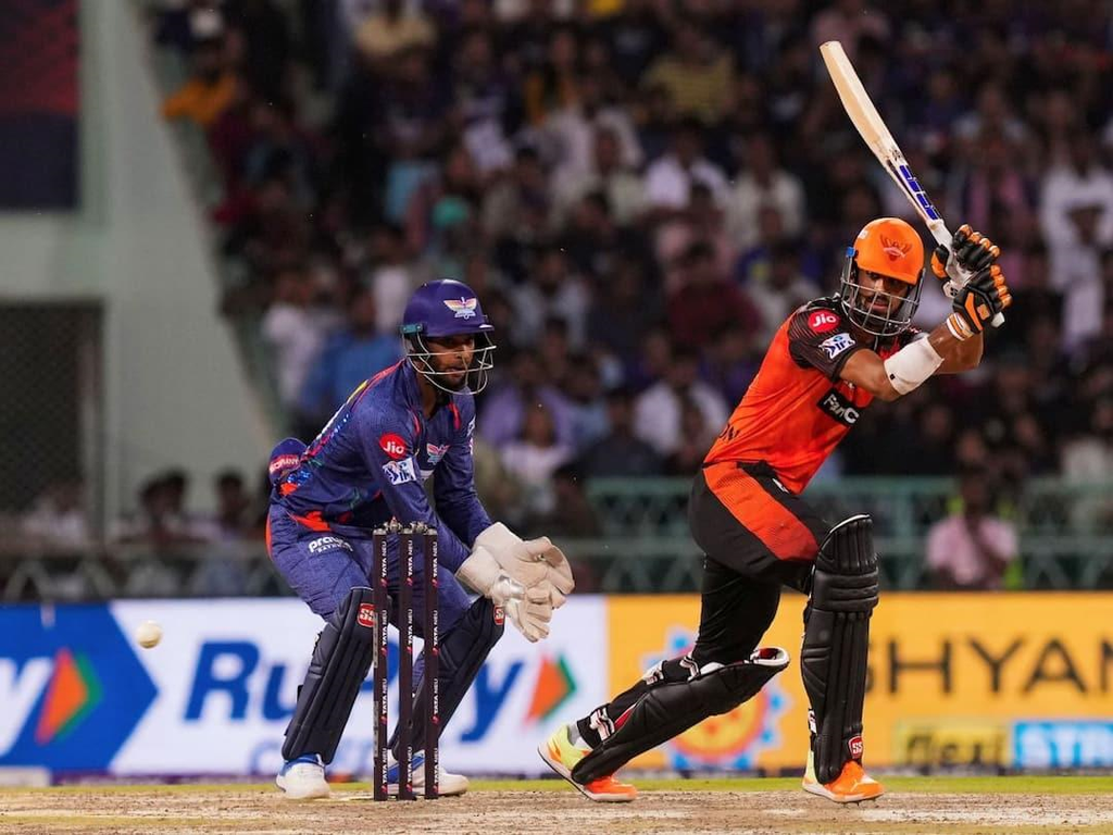 IPL match scorecard showing runs and wickets