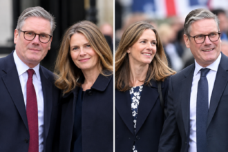 Keir Starmer wife Victoria Starmer at a public event