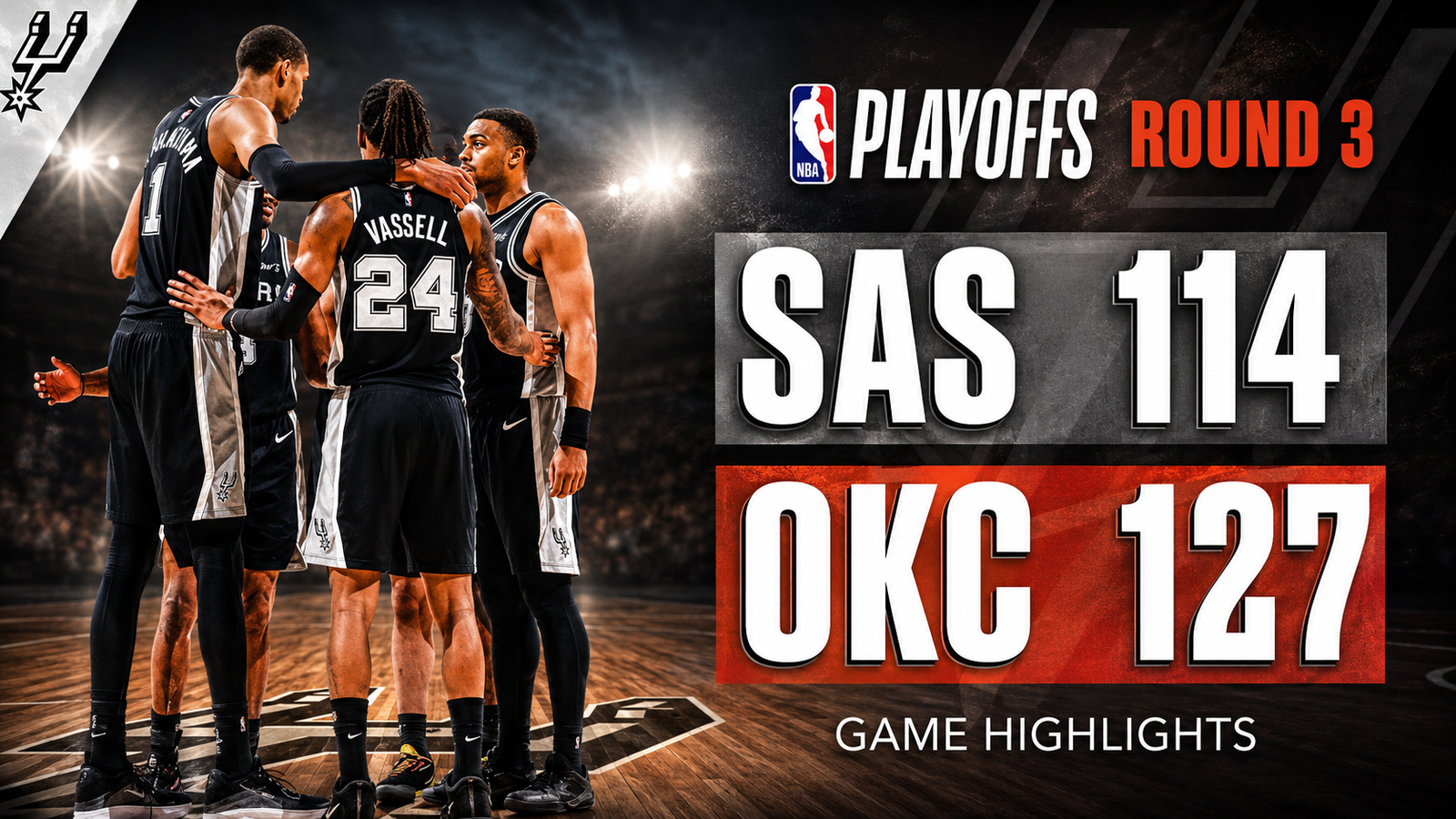 San Antonio Spurs vs Oklahoma City Thunder match player stats